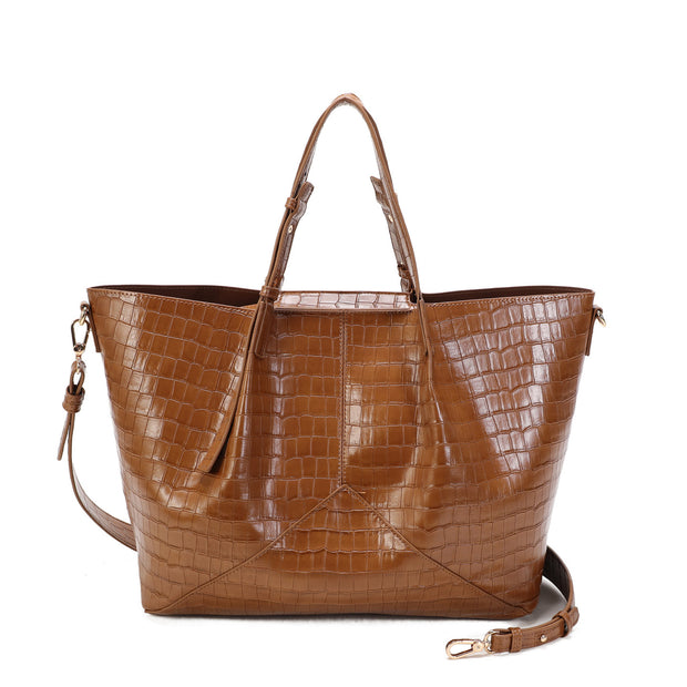 Sac shopper texture croco