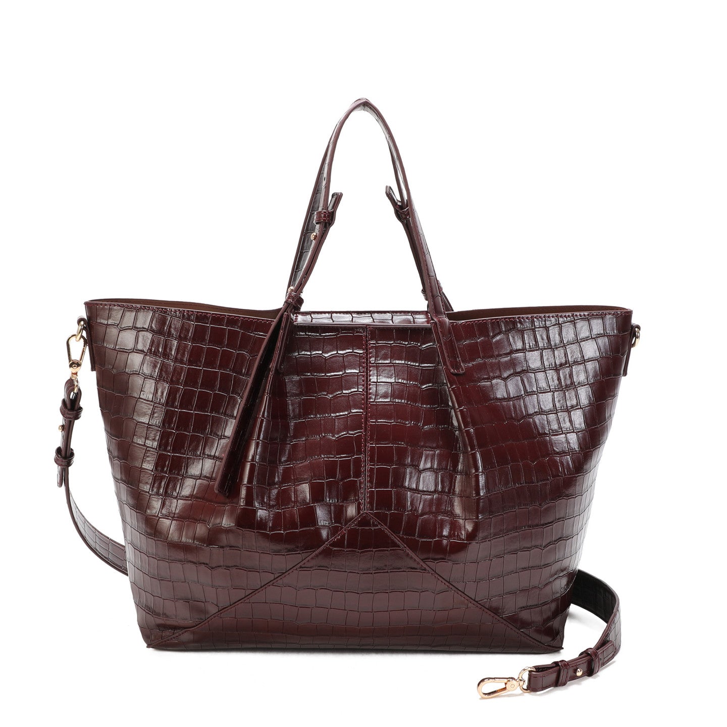 Sac shopper texture croco