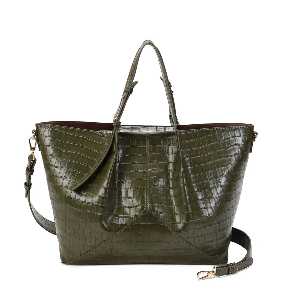 Sac shopper texture croco