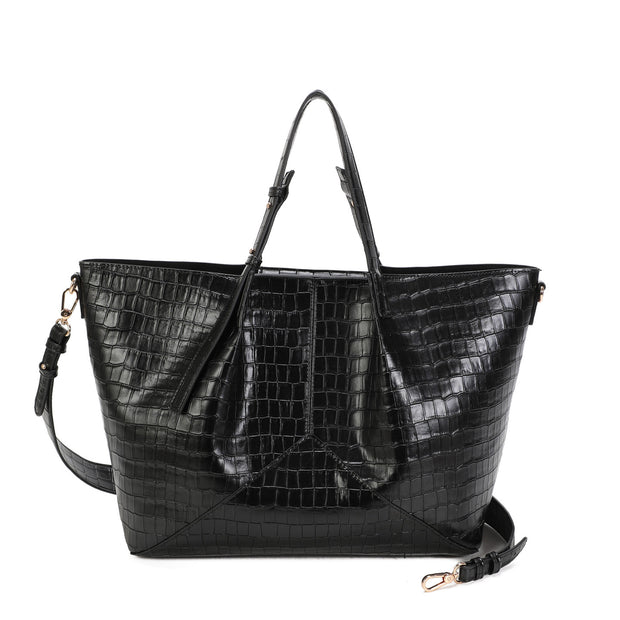Sac shopper texture croco