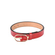 Ceinture de femme boucle ovale rouge
