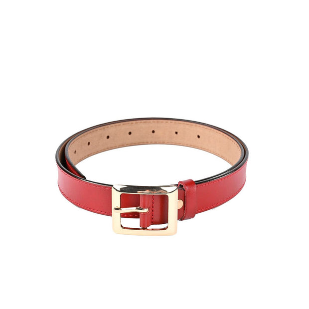 Ceinture de femme boucle carré rouge
