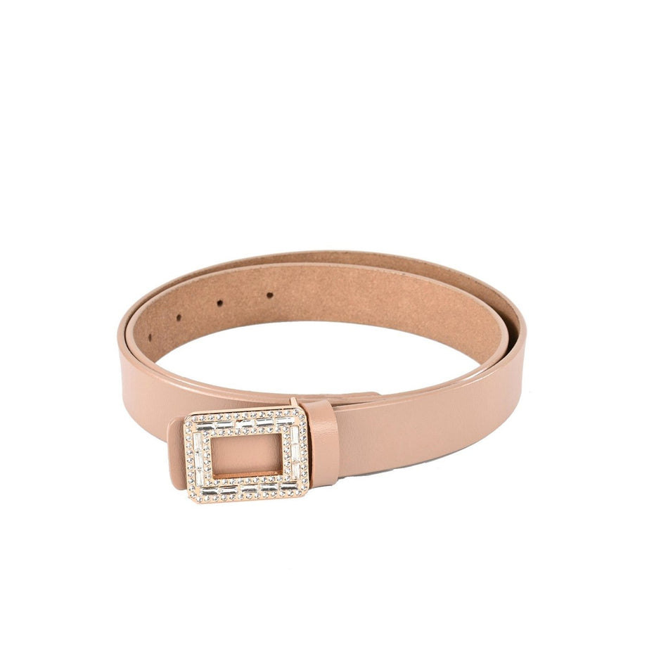 Ceinture de femme boucle de brilliantes beige