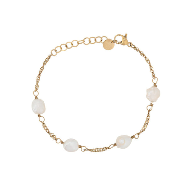 Bracelet Alba en acier mince perles