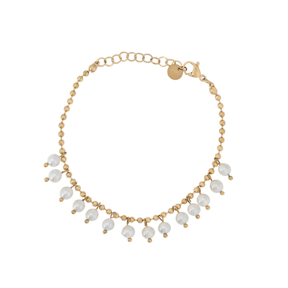 Bracelet Alba en acier avec pendentifs en perles