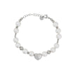 Bracelet Esmée en acier perlé avec coeur