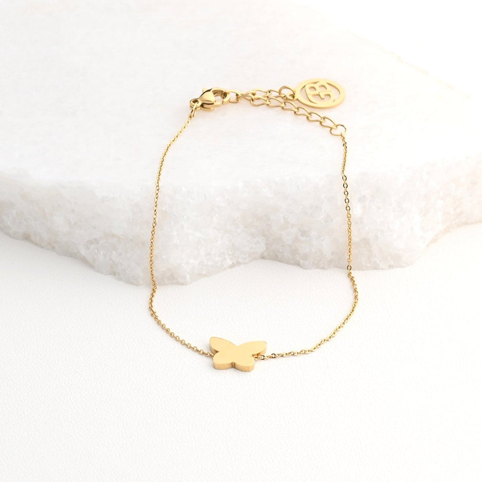 Bracelet Alba d'acier papillon