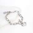Bracelet Esmée en acier liens avec cœur