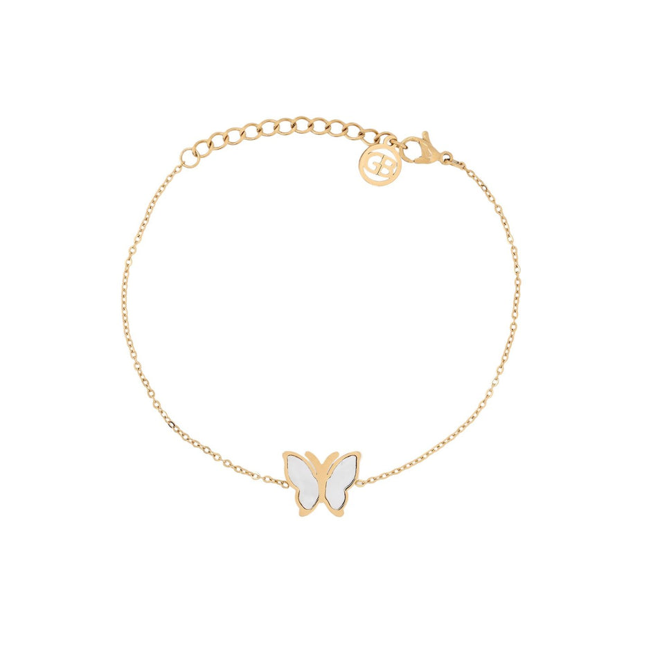 Bracelet Alba en acier de base papillon