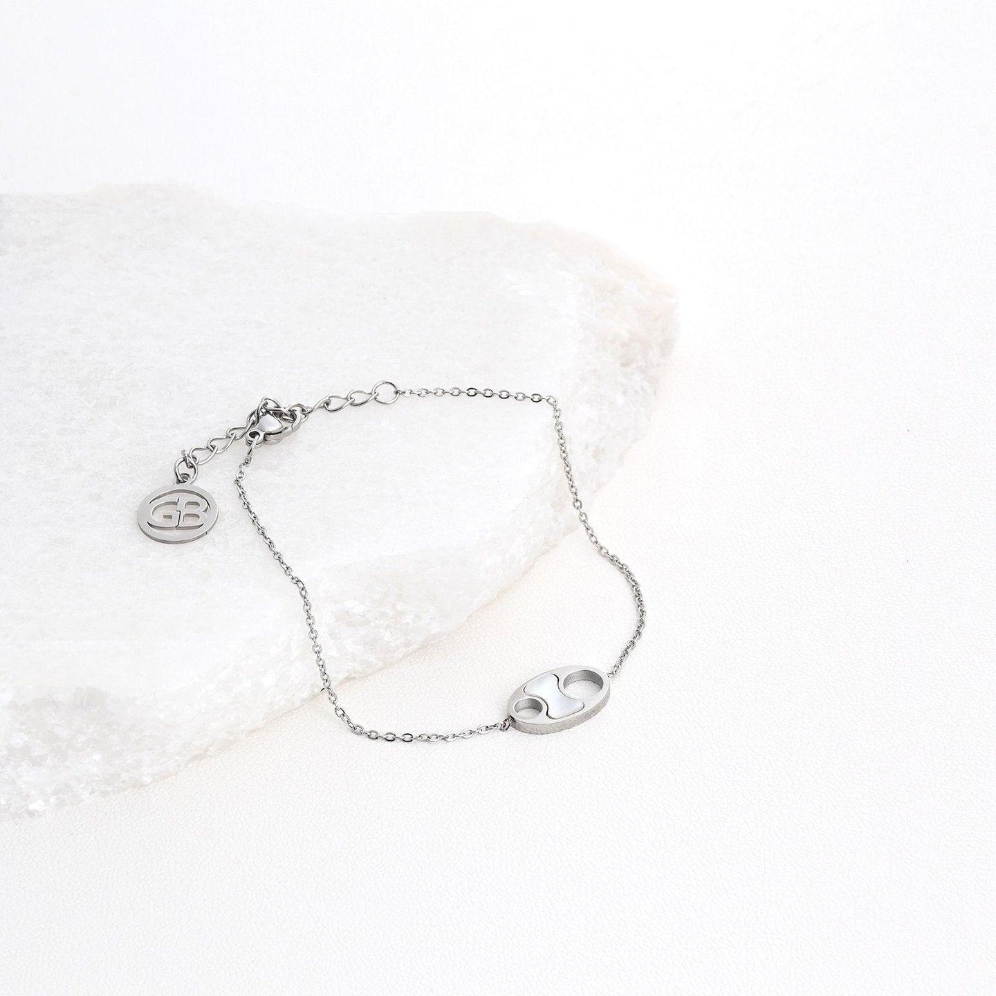 Bracelet Alba en acier avec nacre