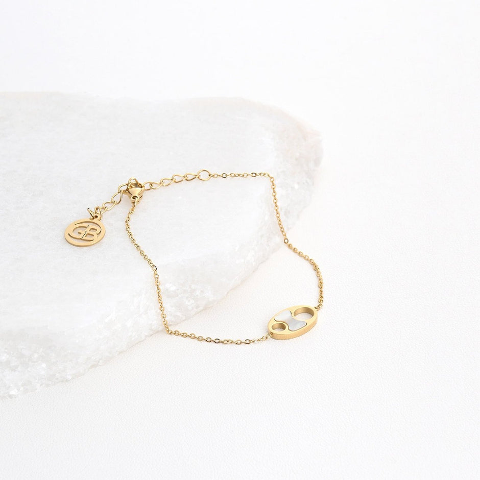 Bracelet Alba en acier avec nacre