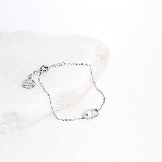 Bracelet Alba en acier avec nacre