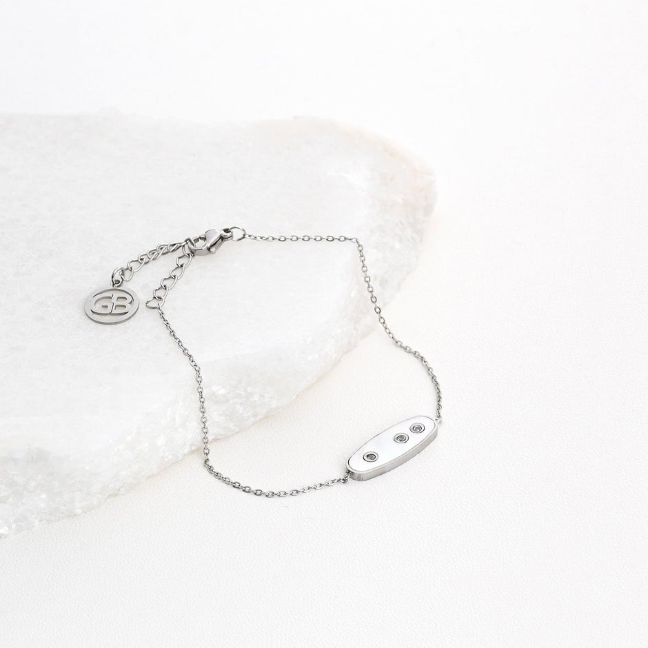 Bracelet Alba en acier trois brillantes