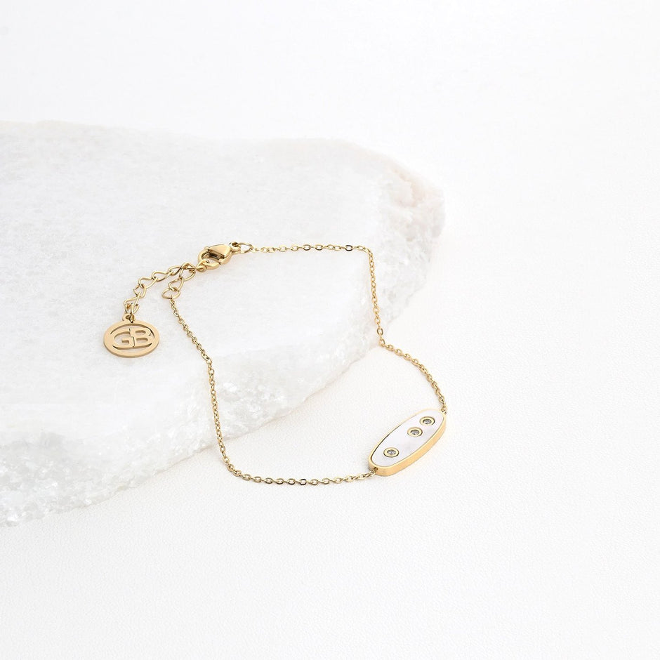 Bracelet Alba en acier trois brillantes