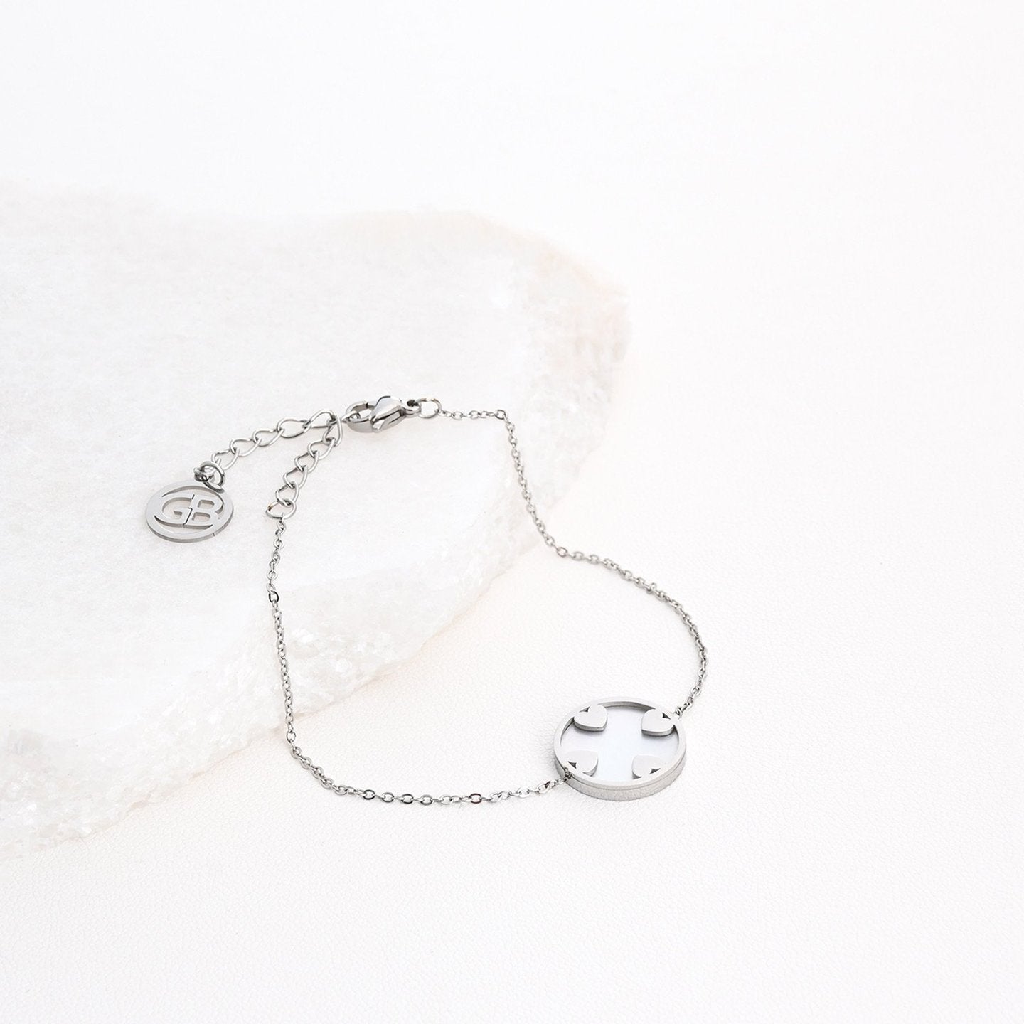 Bracelet Alba en acier cœurs