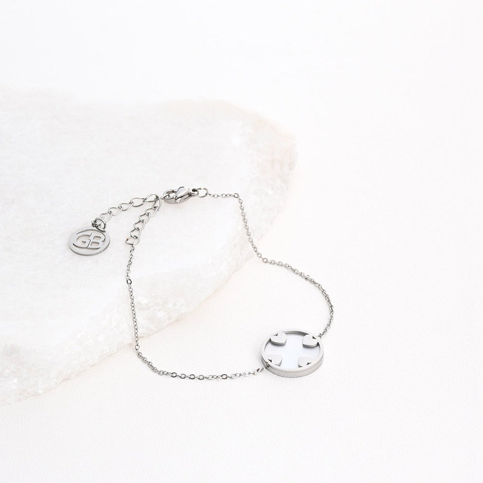 Bracelet Alba en acier cœurs