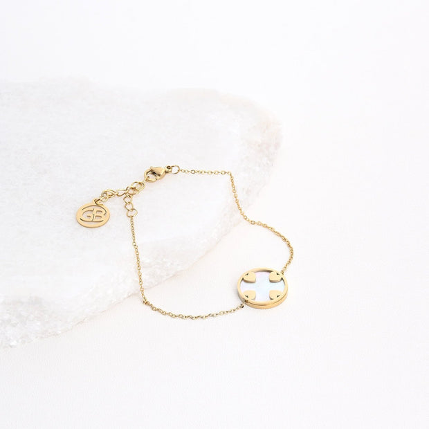 Bracelet Alba en acier cœurs