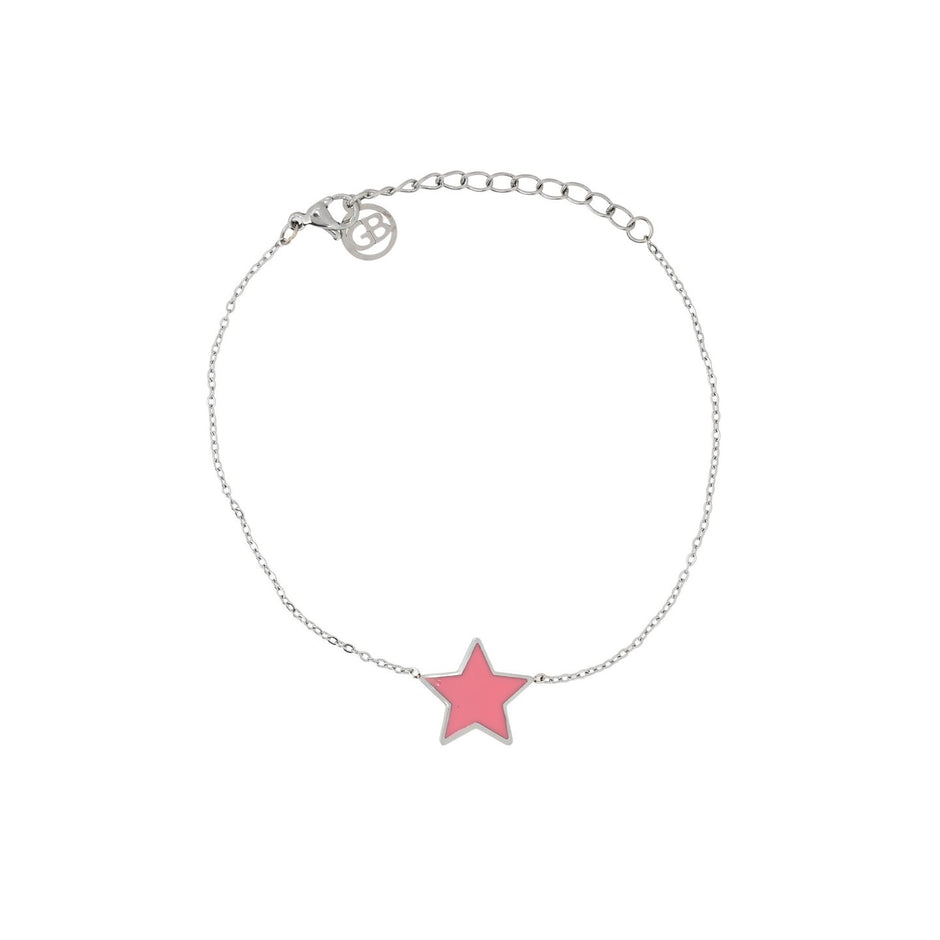 Bracelet Alba en acier étoile rose