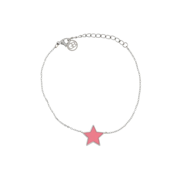 Bracelet Alba en acier étoile rose