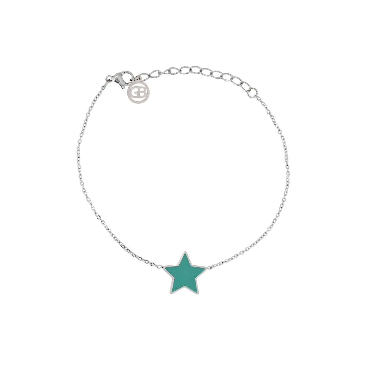 Bracelet Alba en acier étoile vert