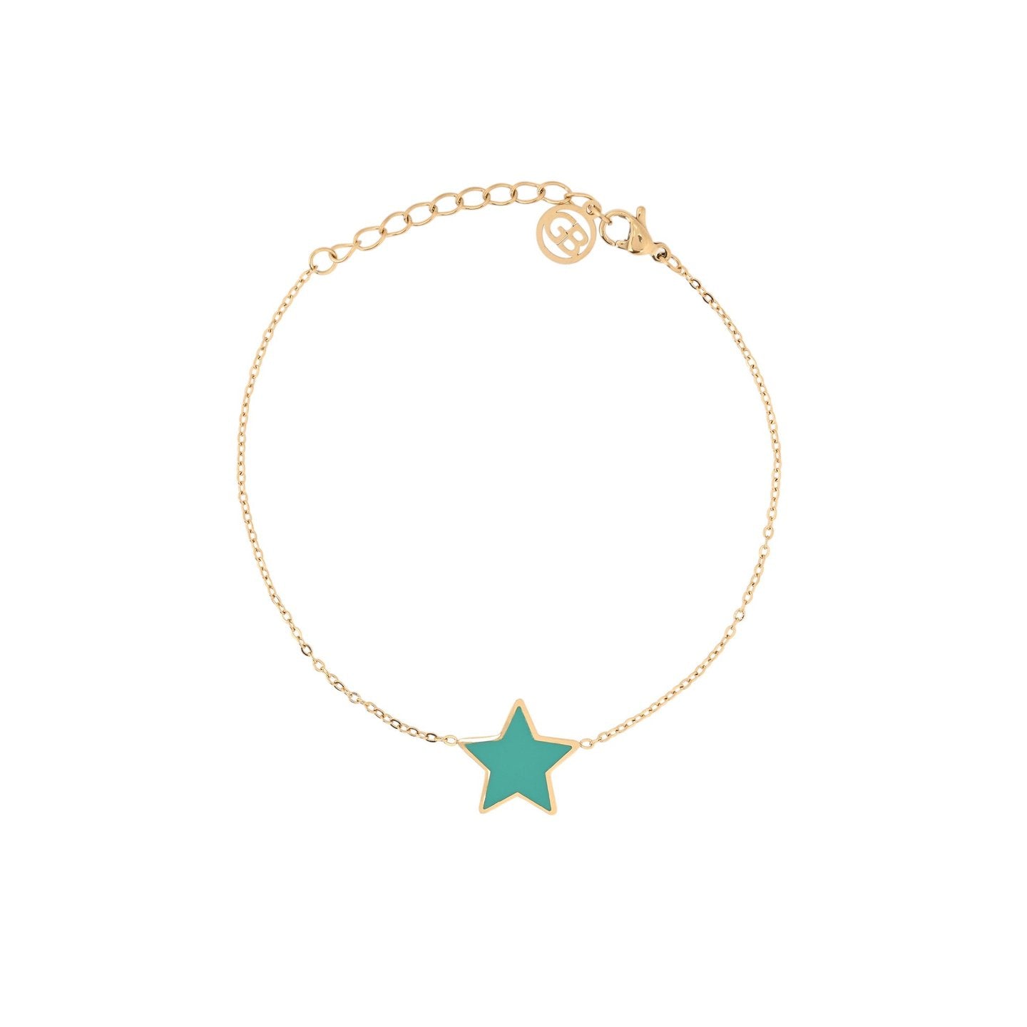 Bracelet Alba en acier étoile vert