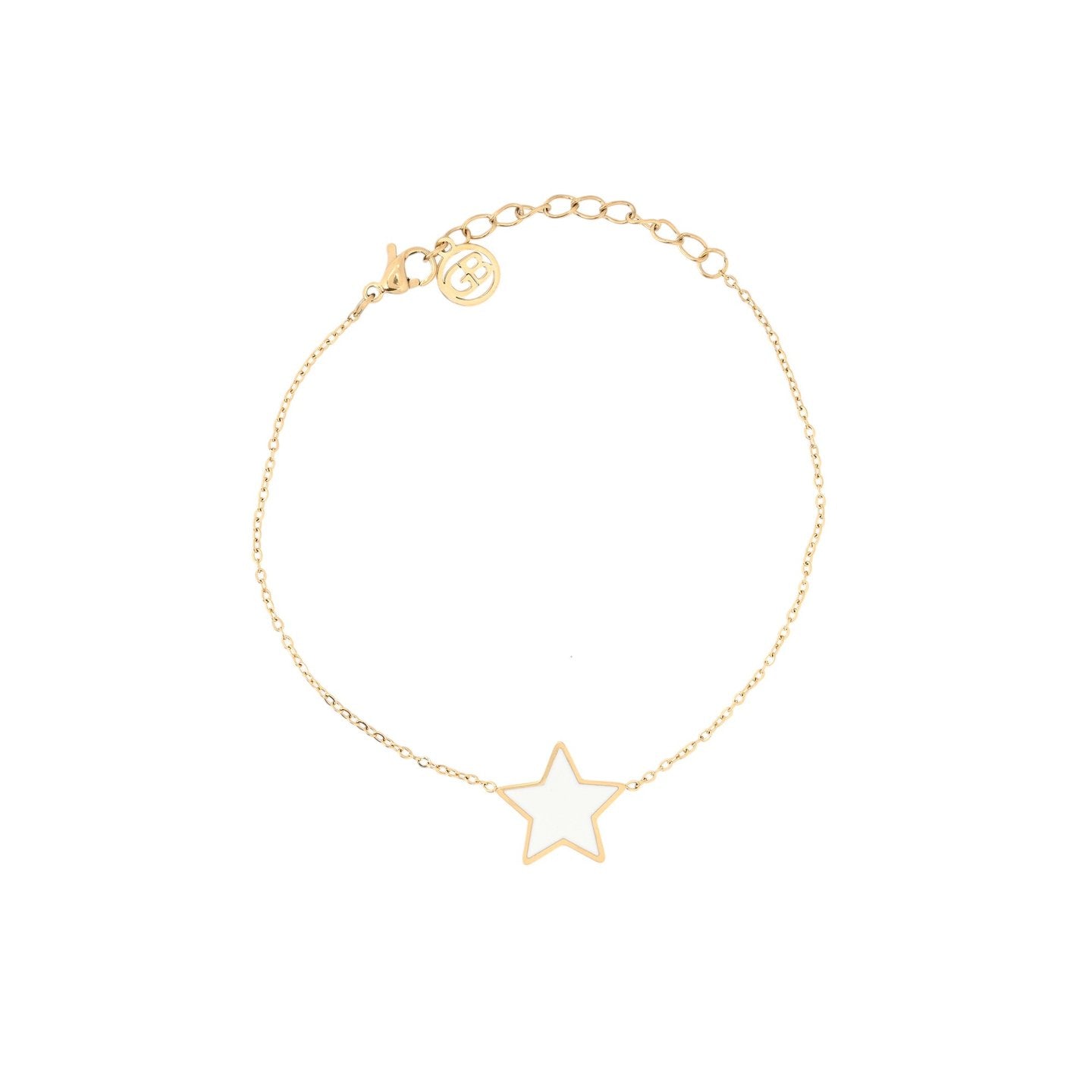 Bracelet Alba en acier étoile blanche