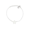Bracelet Alba en acier étoile blanche