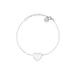 Bracelet Alba en acier cœur blanche