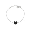 Bracelet Alba en acier cœur noir