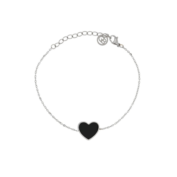 Bracelet Alba en acier cœur noir