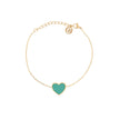 Bracelet Alba en acier cœur vert