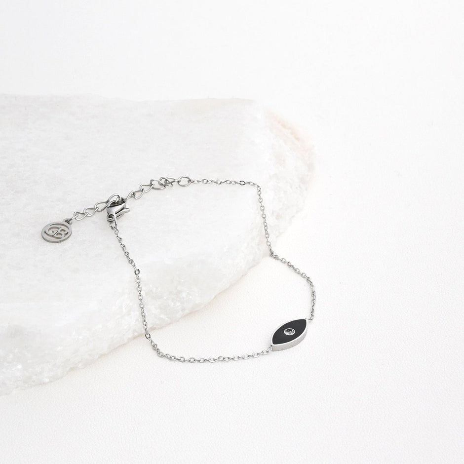 Bracelet Alba en acier œil noir