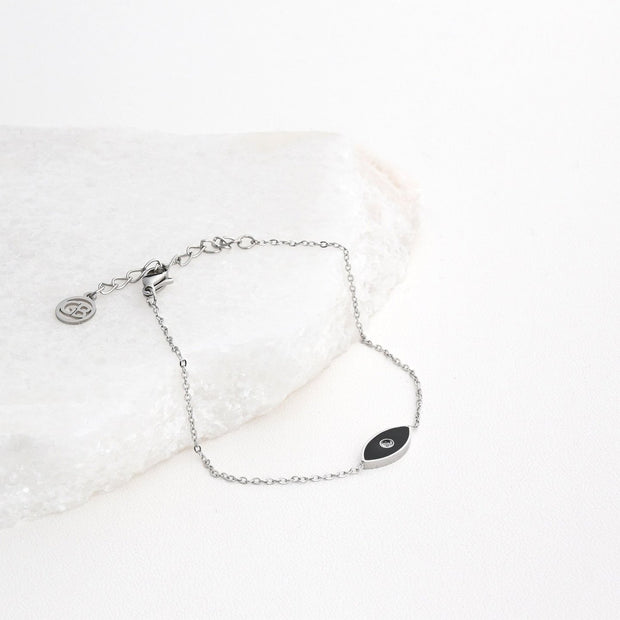 Bracelet Alba en acier œil noir