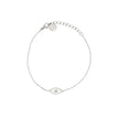 Bracelet Alba en acier œil blanche