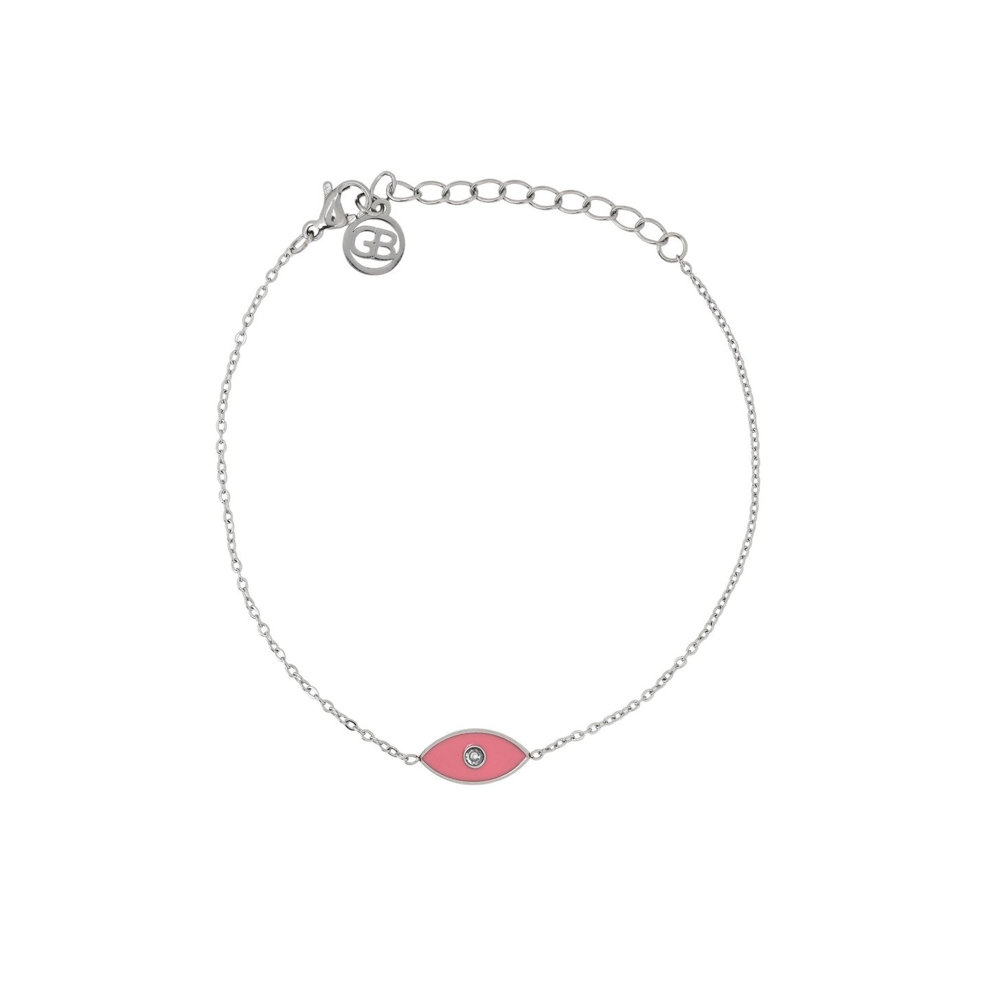 Bracelet Alba en acier œil rose