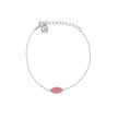 Bracelet Alba en acier œil rose