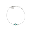 Bracelet Alba en acier œil vert