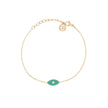 Bracelet Alba en acier œil vert