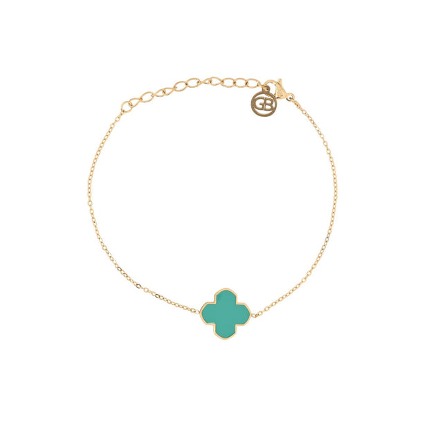 Bracelet Alba en acier trèfle