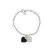Bracelet Esmée en acier coeur double noir