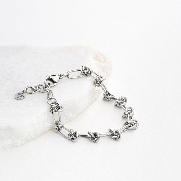 Bracelet Esmée en acier avec nœud