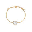 Bracelet Alba réglable acier avec nacre cœur