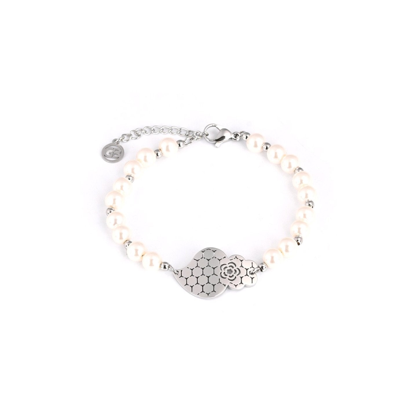 Bracelet en acier coração de viana perles Aria