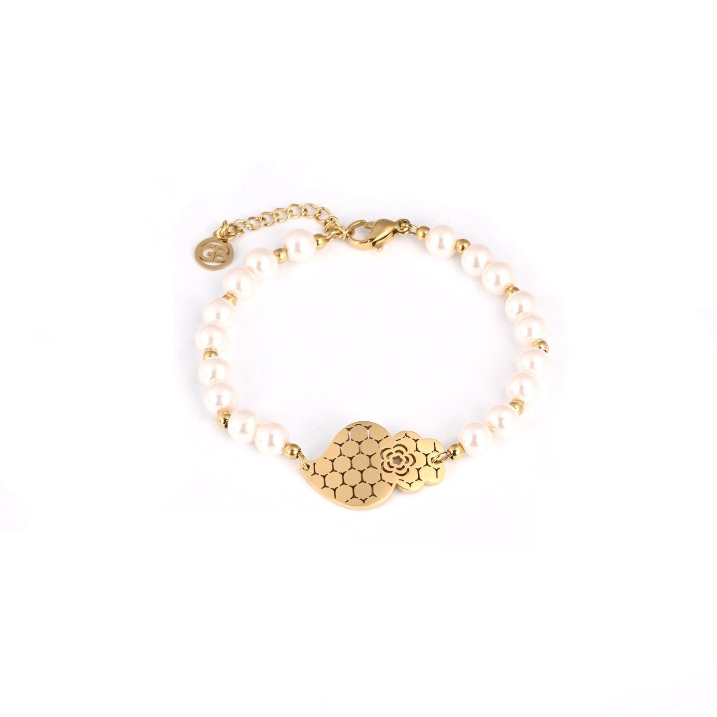 Bracelet en acier coração de viana perles Aria