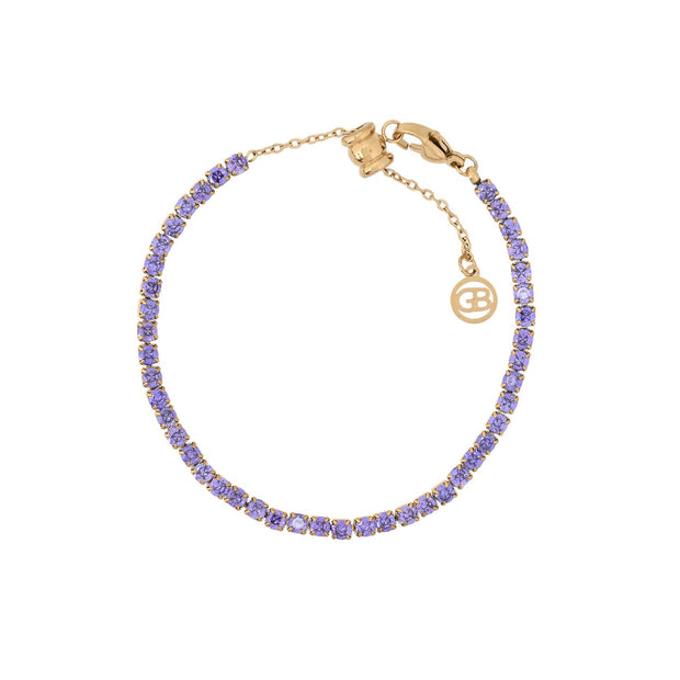 Bracelet Alba en acier rivière violet