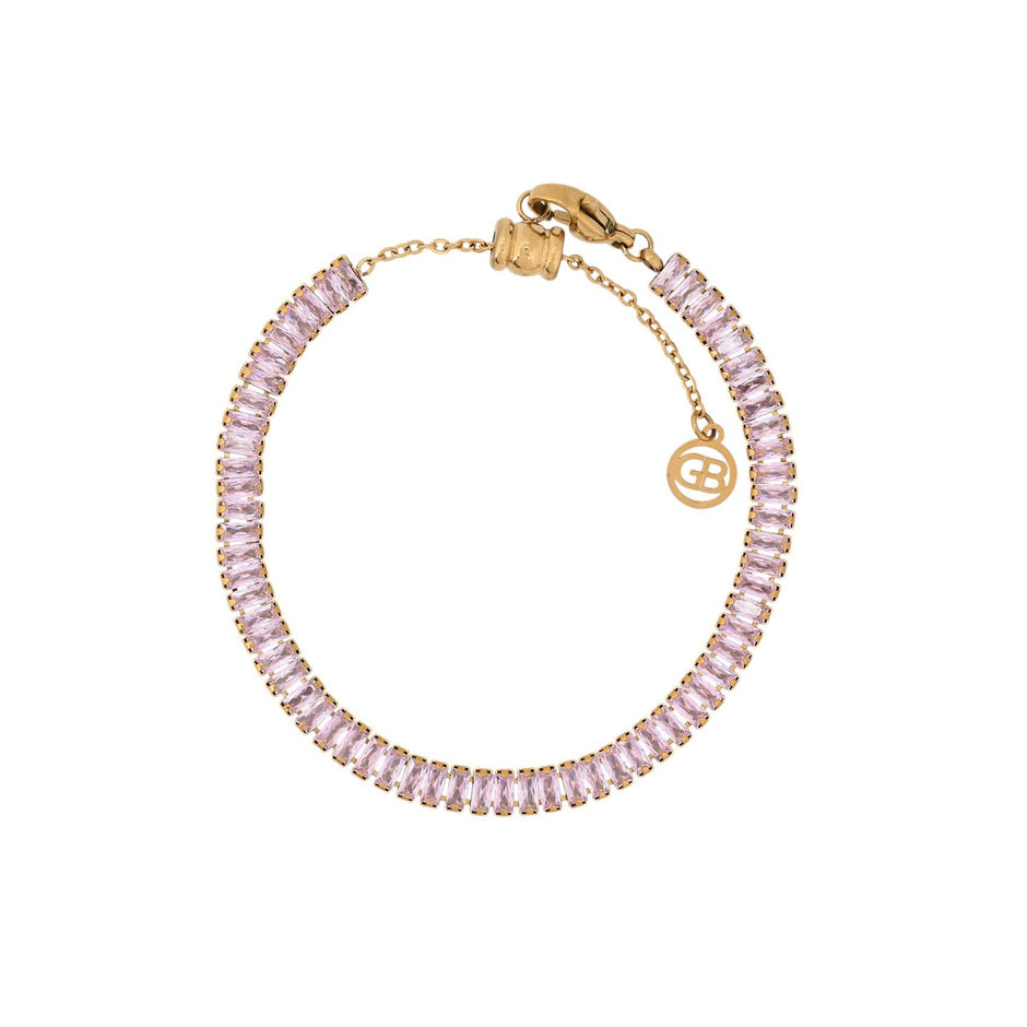 Bracelet Alba en acier rivière rectangulaire