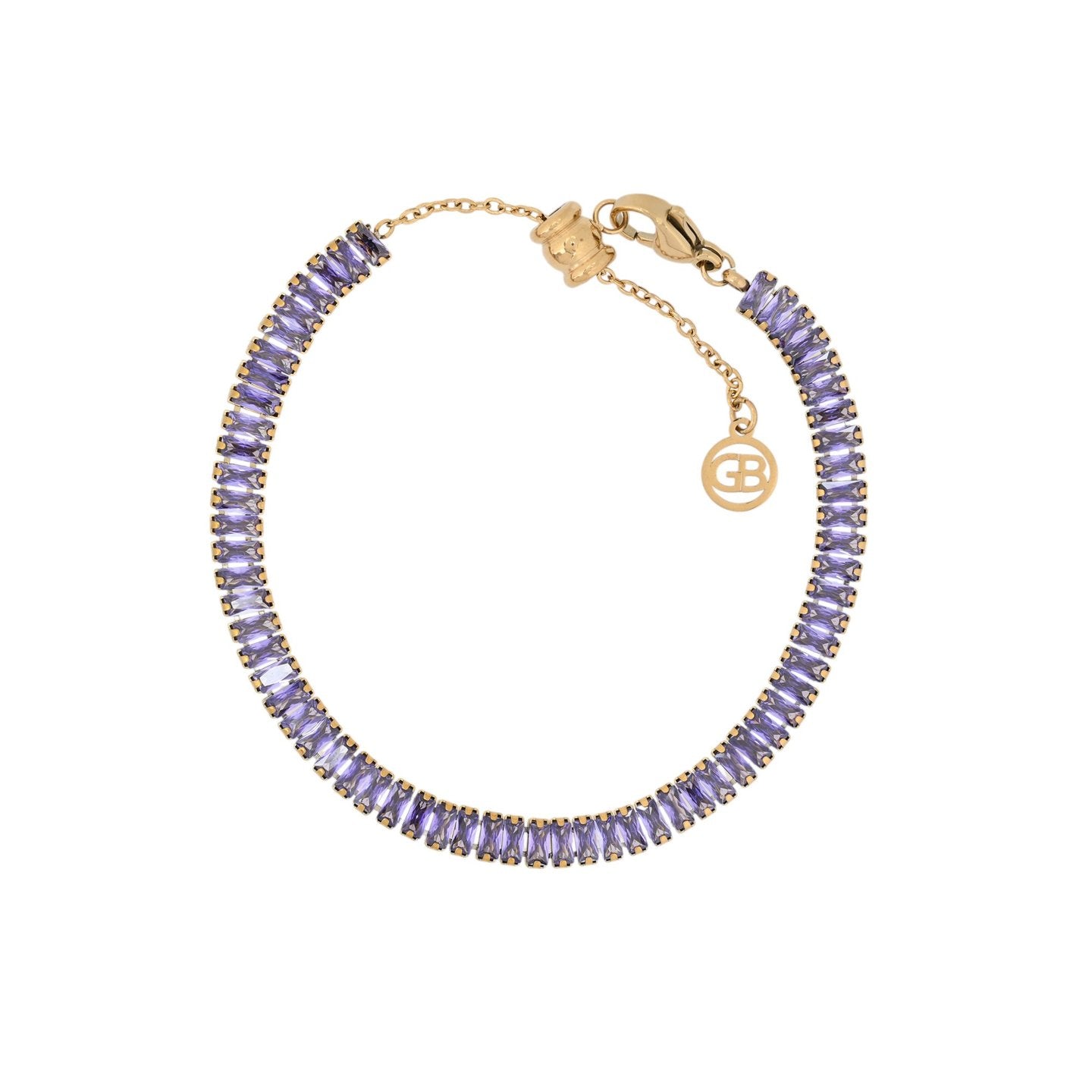 Bracelet Alba en acier rivière rectangulaire