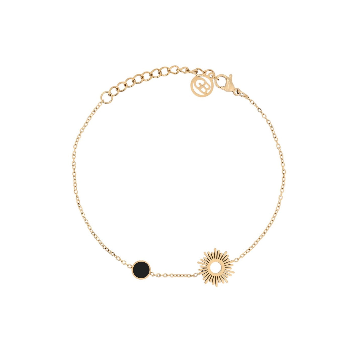 Bracelet Alba en acier soleil avec pendentif