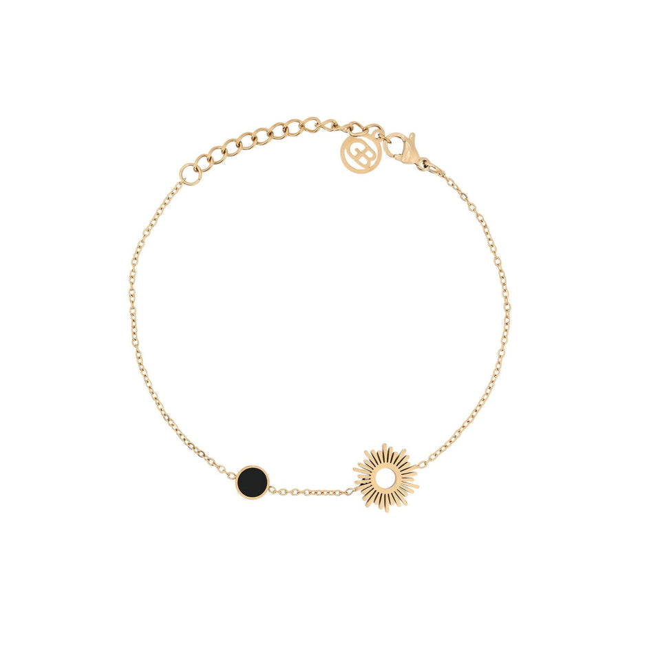 Bracelet Alba en acier soleil avec pendentif