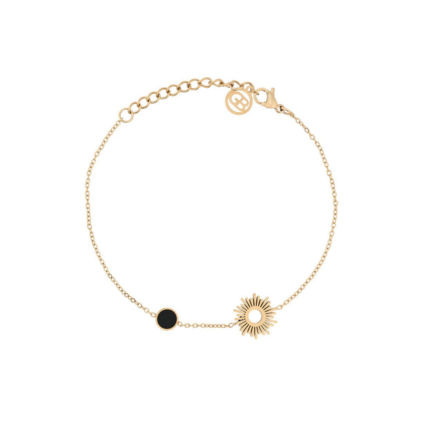 Bracelet Alba en acier soleil avec pendentif